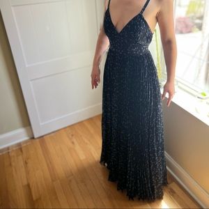 Pleated Chiffon Fame and Partners Maxi Dress: Wedding Guest / Graduation